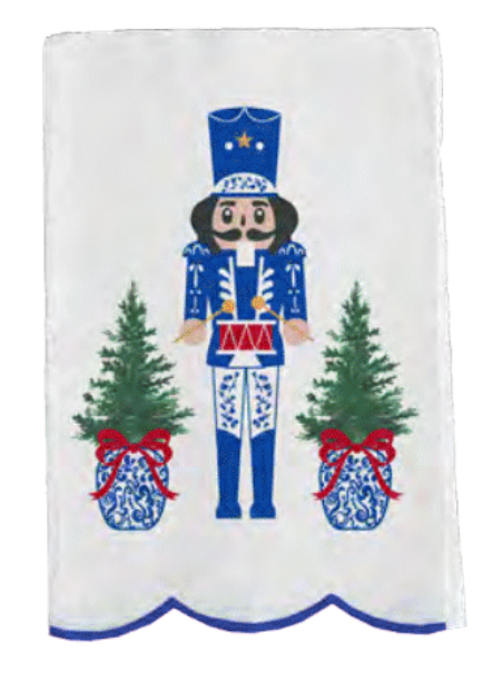 Embroidered Tea Towel - Merry Marchers | Mary Square