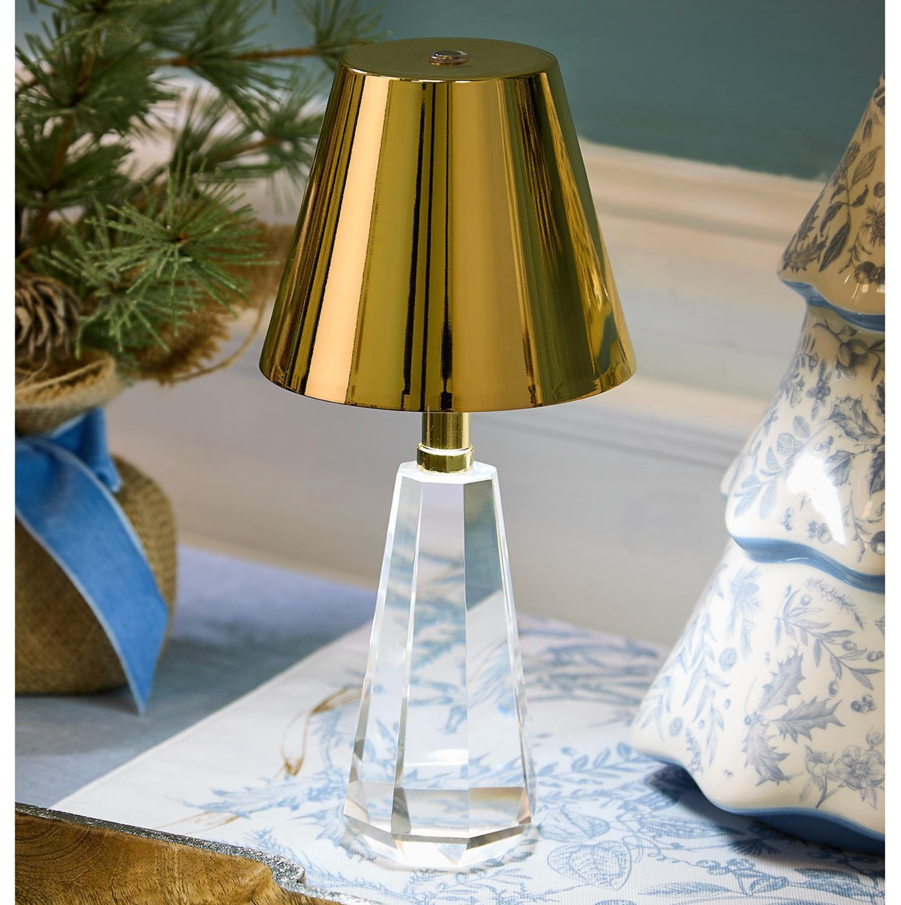 Crystal LED Portable Cordless Table Lamp