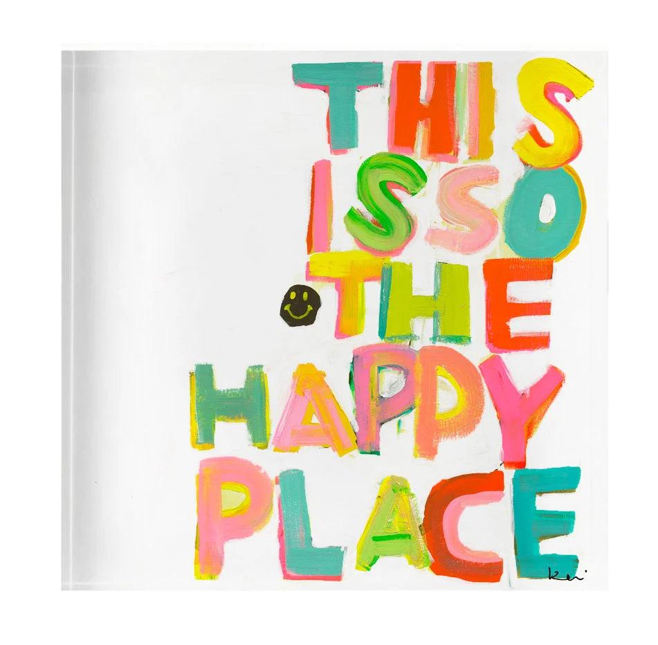This Is So My Happy Face Block of Love (4x4) | Kerri Rosenthal