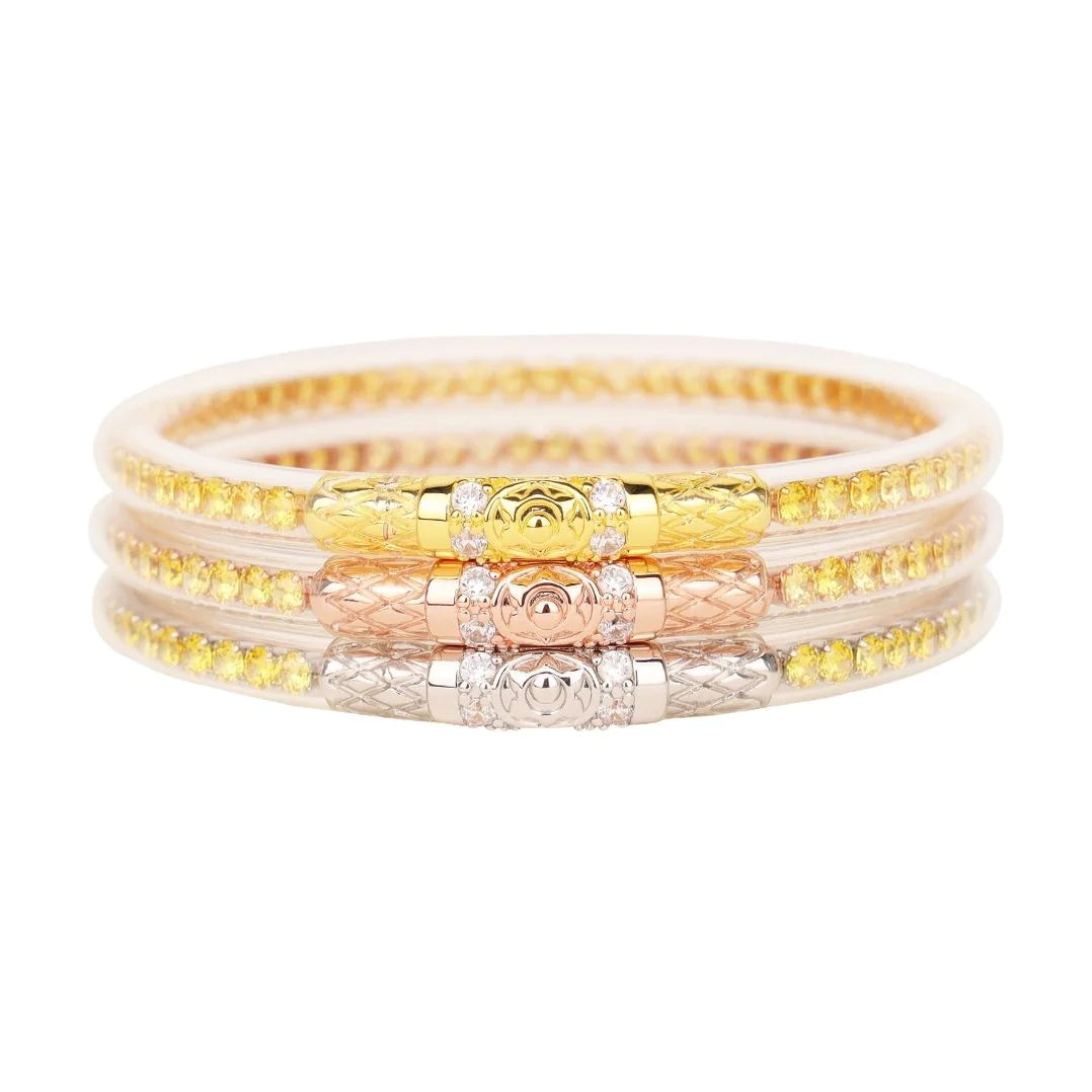 BuDha Girl | Yellow Rose Three Queens All Weather Bangles