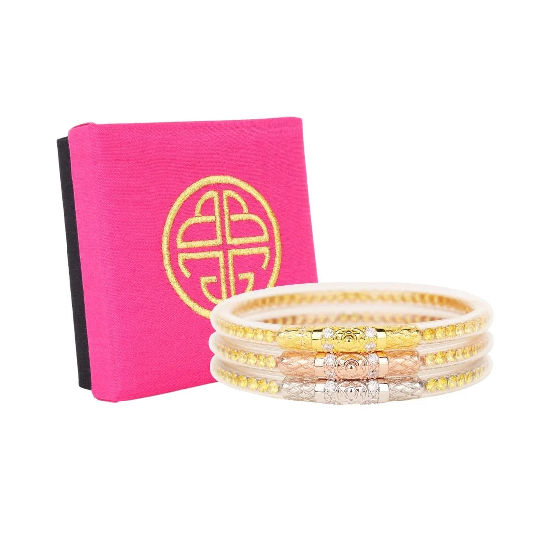 BuDha Girl | Yellow Rose Three Queens All Weather Bangles