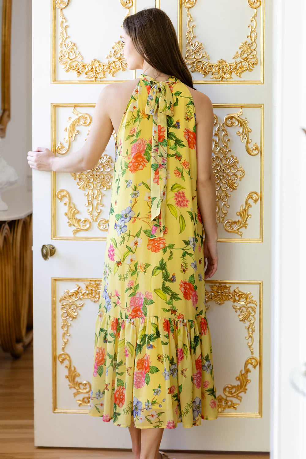 Perry Dress - Yellow Parterre | Alden Adair