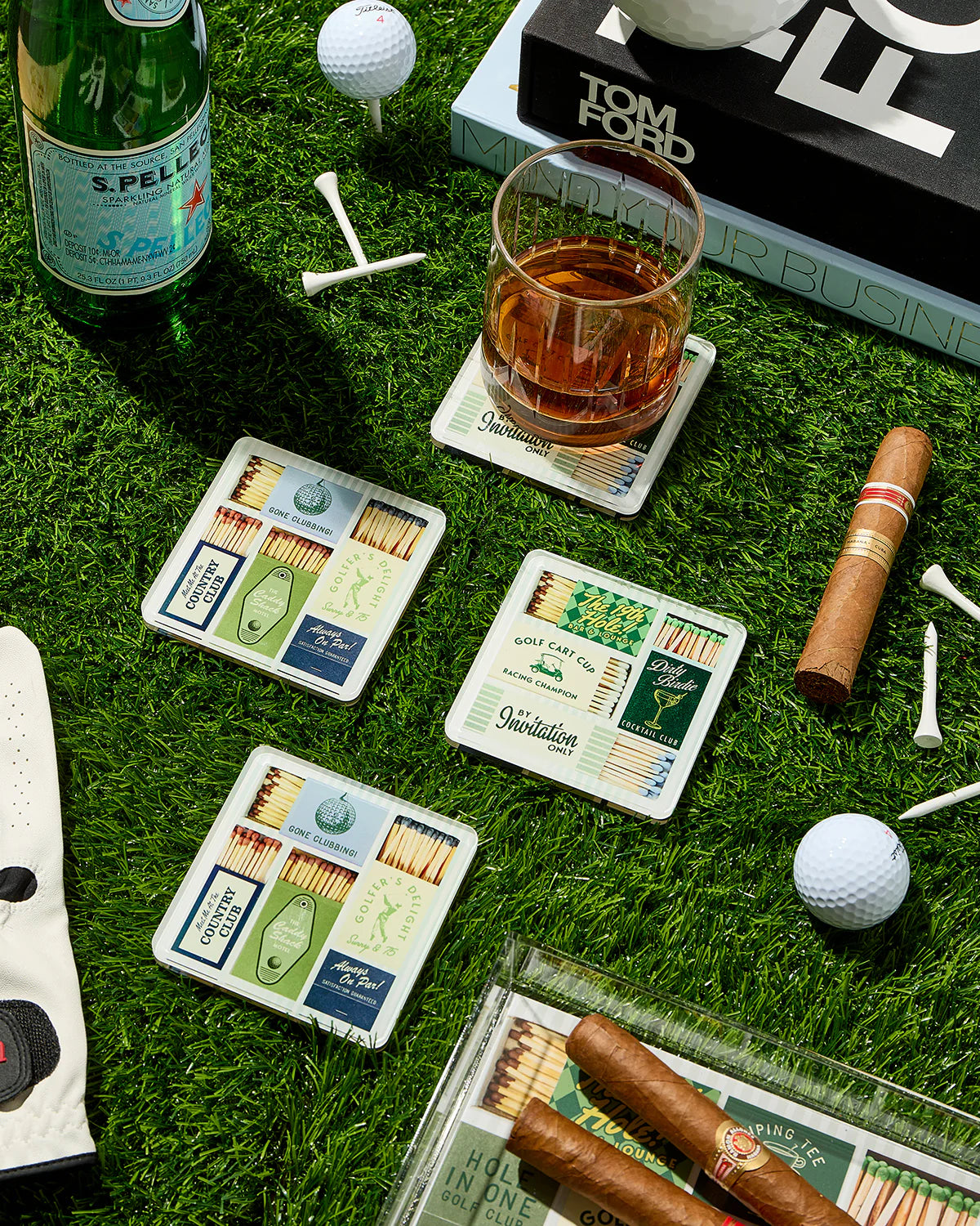 Golf Matchbook Coasters | Tart by Taylor