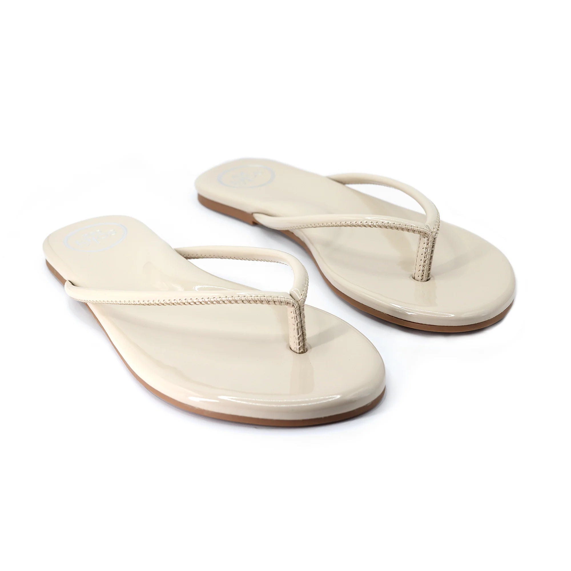 Vivie Stitch Strap Sandal - Bistro Patent | Soléi Sea
