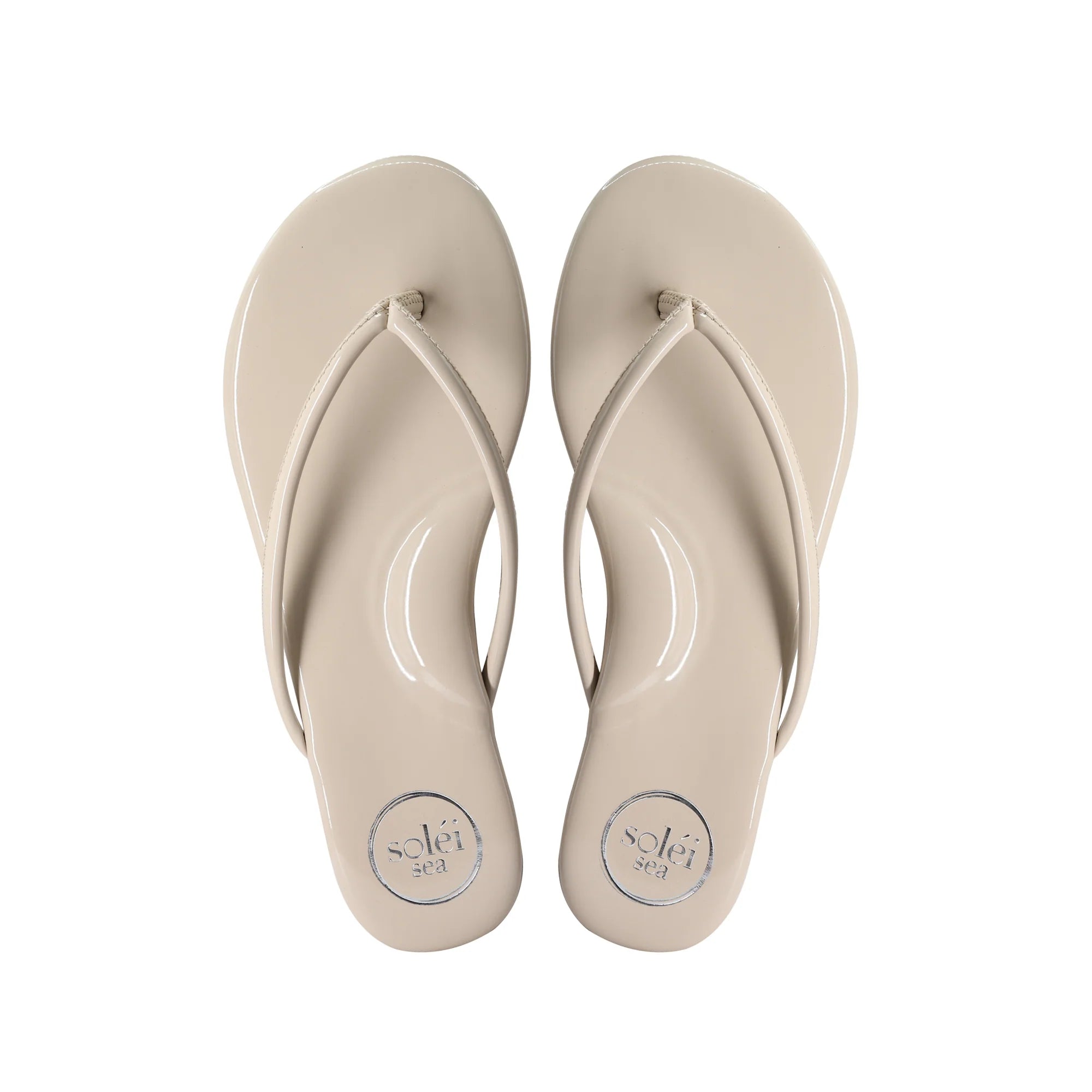 Vivie Stitch Strap Sandal - Bistro Patent | Soléi Sea