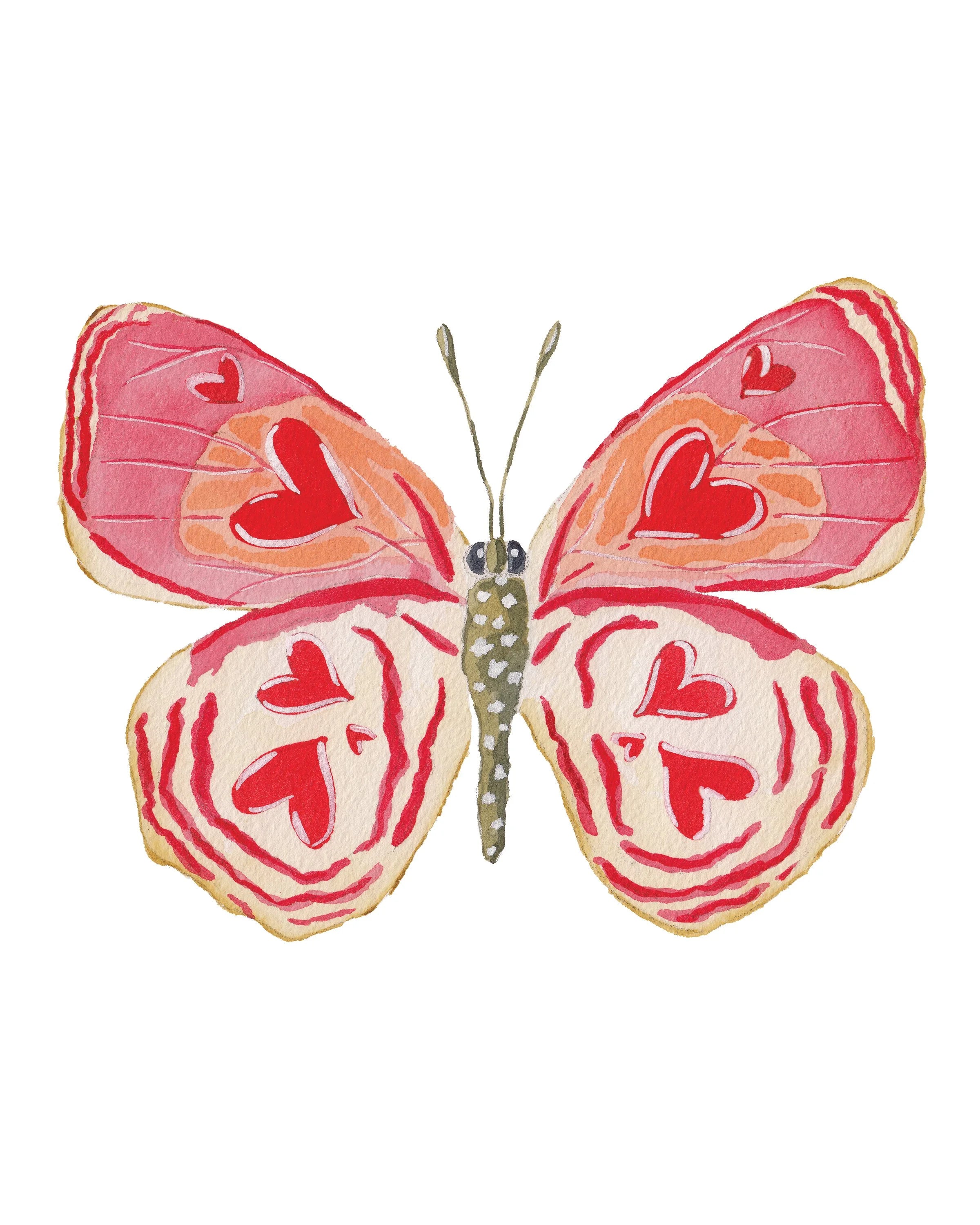 Heart Butterfly Acrylic Art Block (Large) | Catherine Cartie