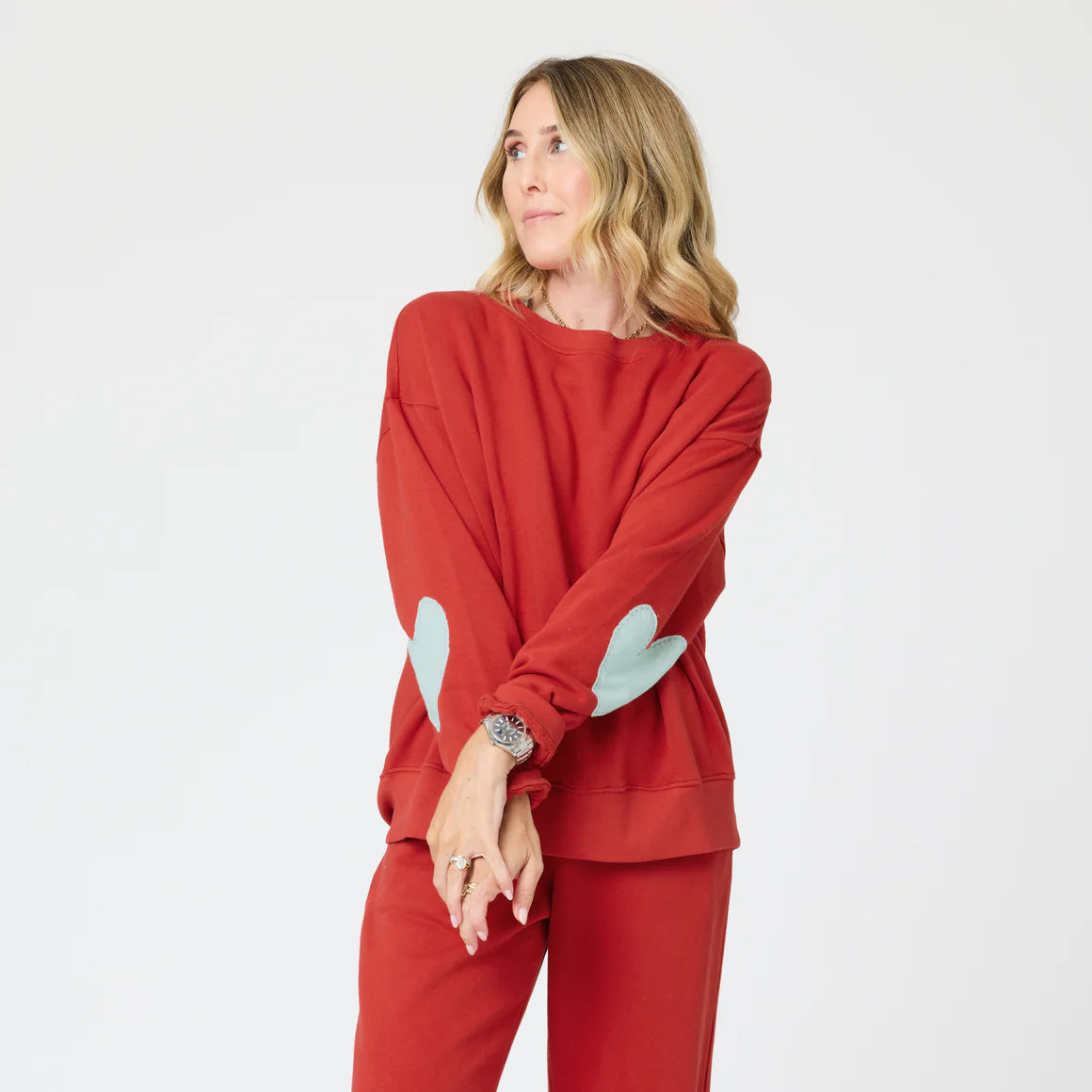 Ex-Boyfriend Patchwork Sweatshirt - Washed Red | Kerri Rosenthal