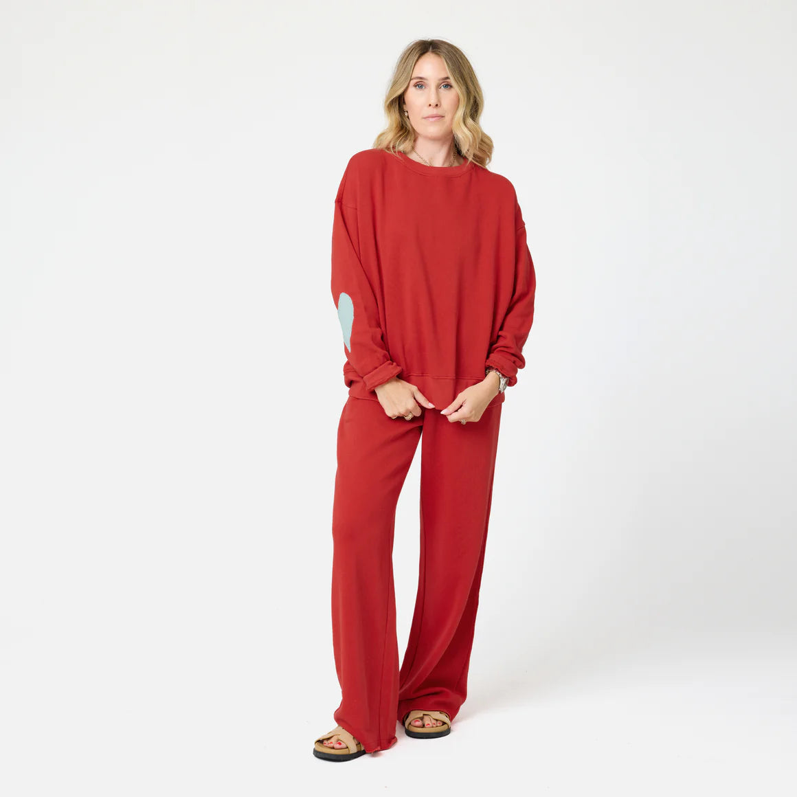 Ex-Boyfriend Patchwork Sweatshirt - Washed Red | Kerri Rosenthal