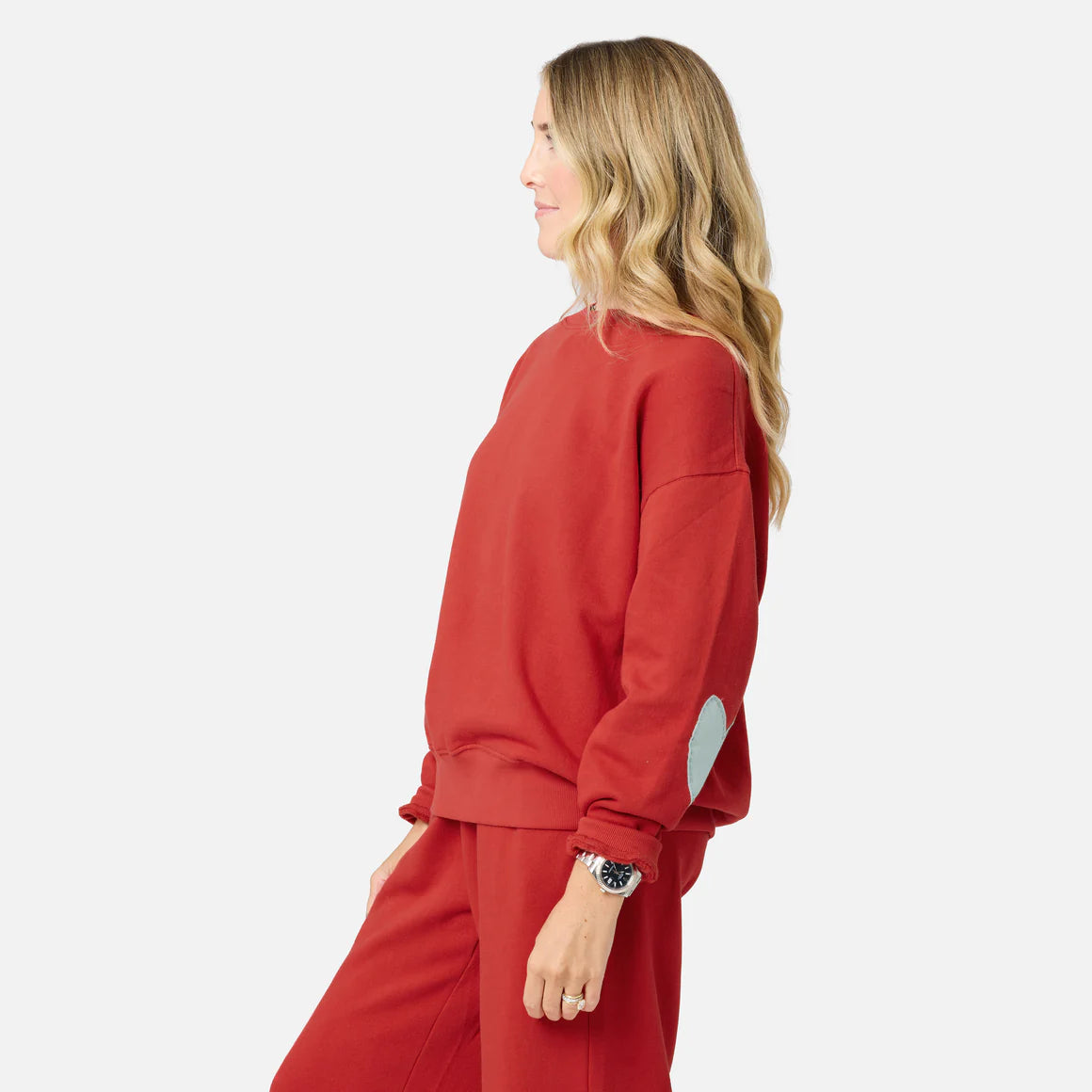 Ex-Boyfriend Patchwork Sweatshirt - Washed Red | Kerri Rosenthal