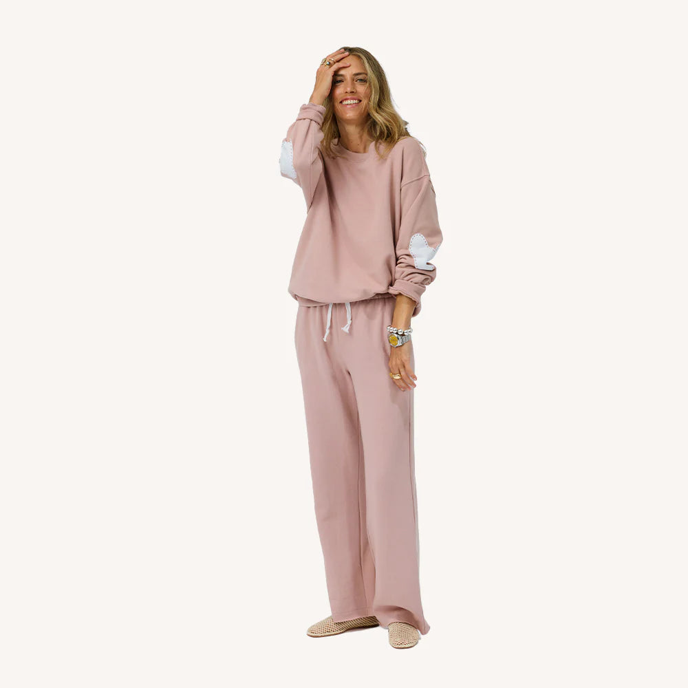 Weekend Barb Sweatpant - Mauve | Kerri Rosenthal