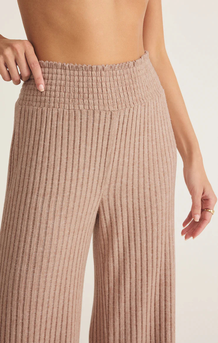 Dawn Smocked Rib Pant - Iced Coffee | Z Supply