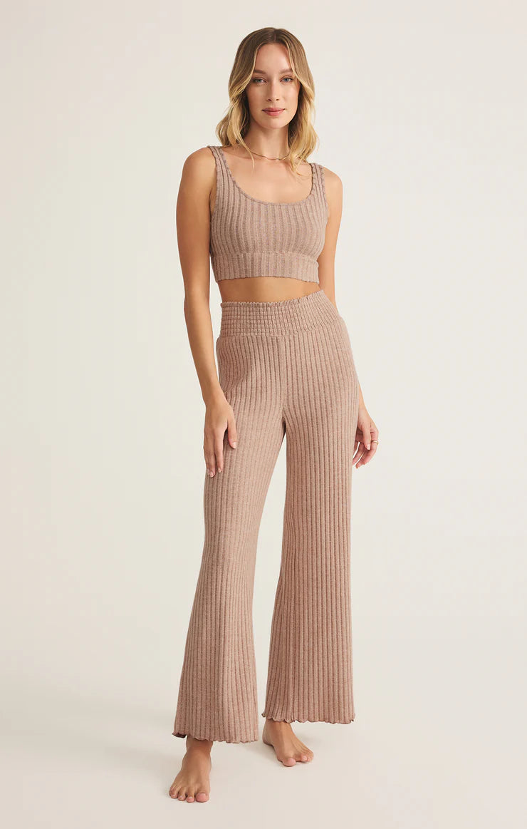 Dawn Smocked Rib Pant - Iced Coffee | Z Supply