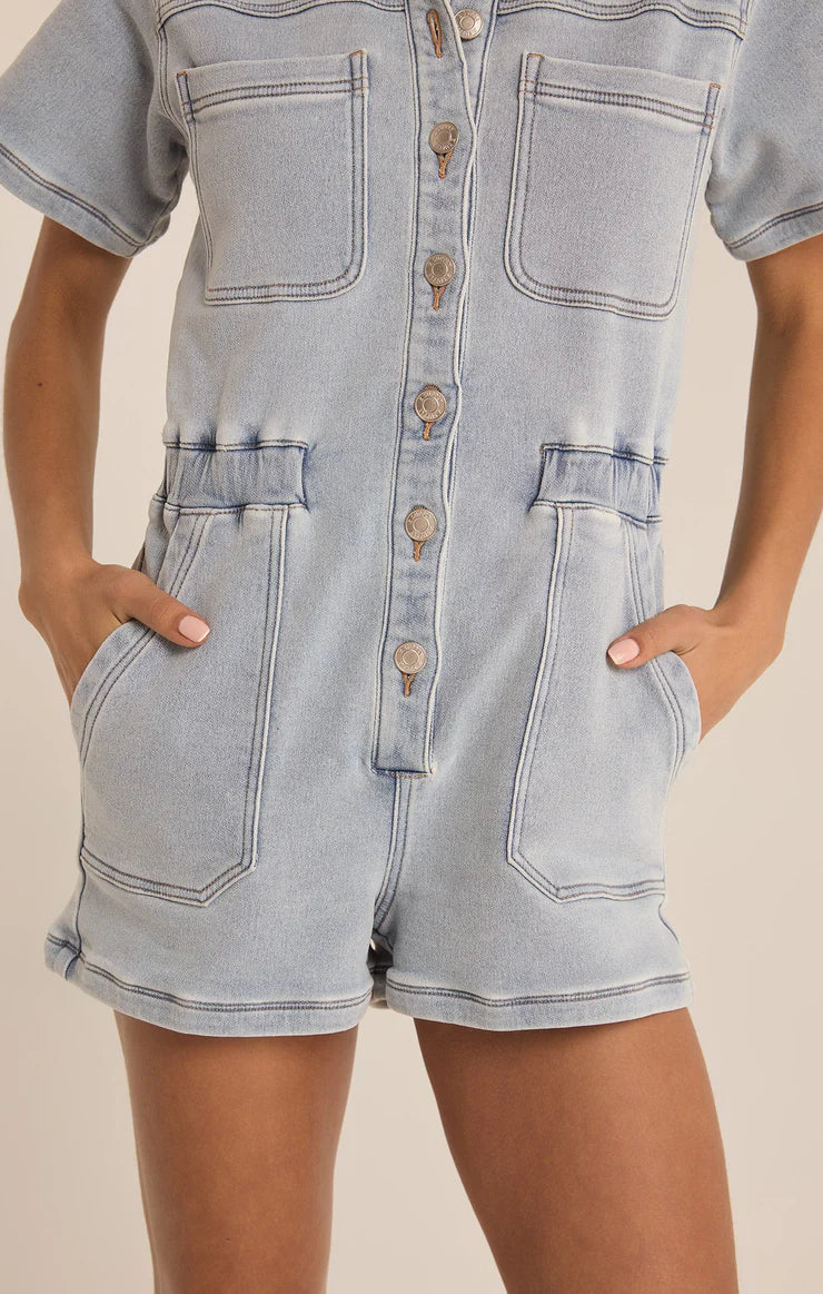 Elias Denim Romper | Z Supply