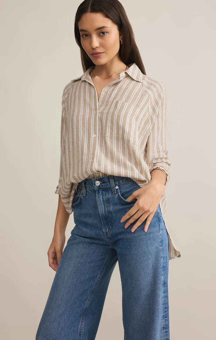 Perfect Linen Stripe Top | Z Supply
