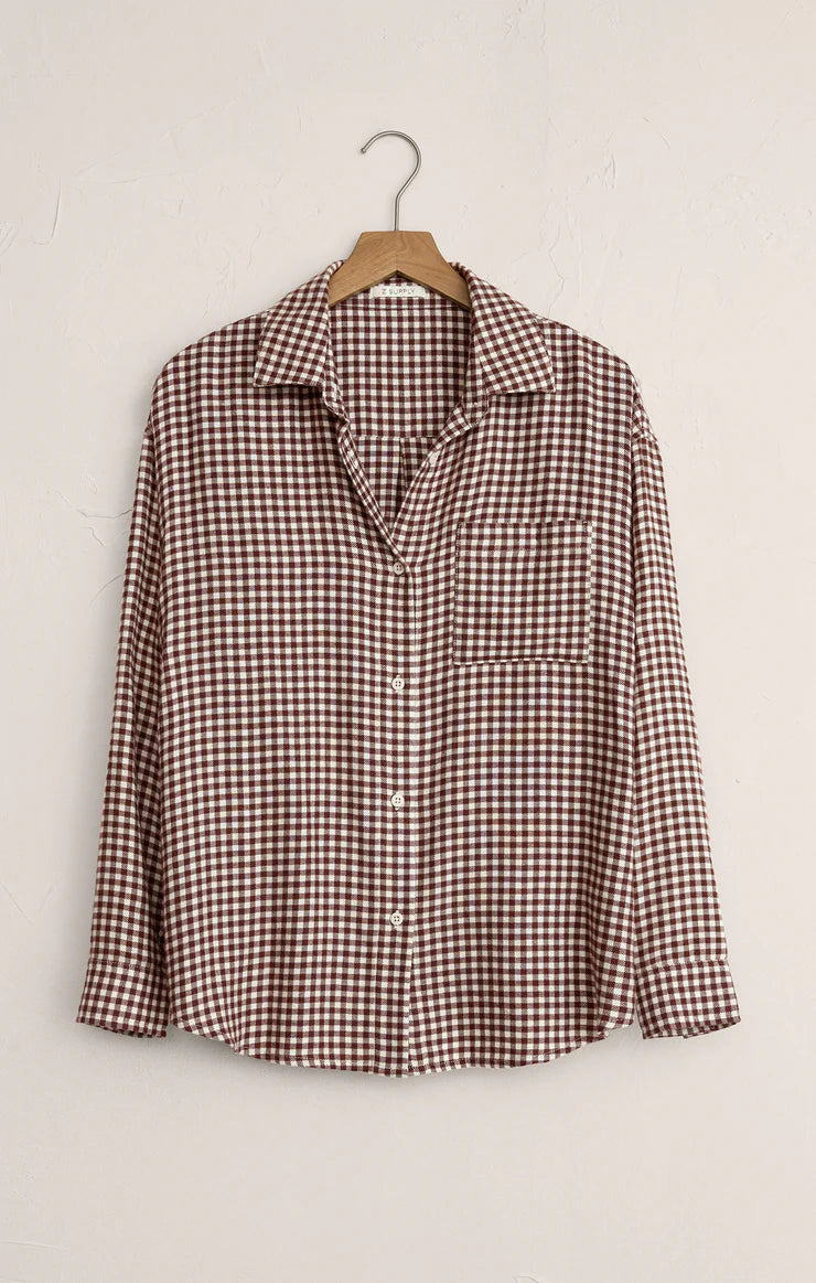 River Plaid Button-Up - Chocolate Cherry | Z Supply