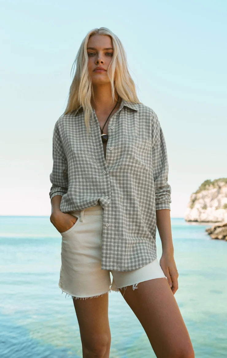 River Plaid Button Up - Emerald Cove | Z Supply