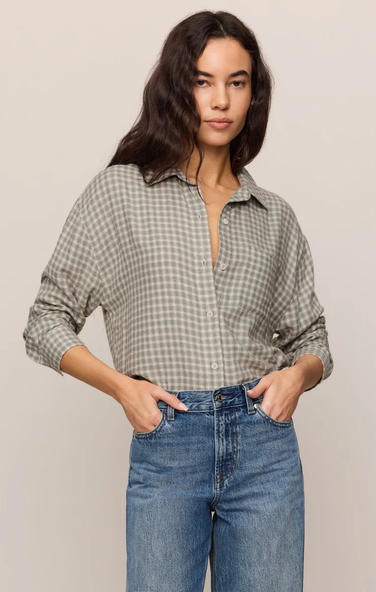River Plaid Button Up - Emerald Cove | Z Supply