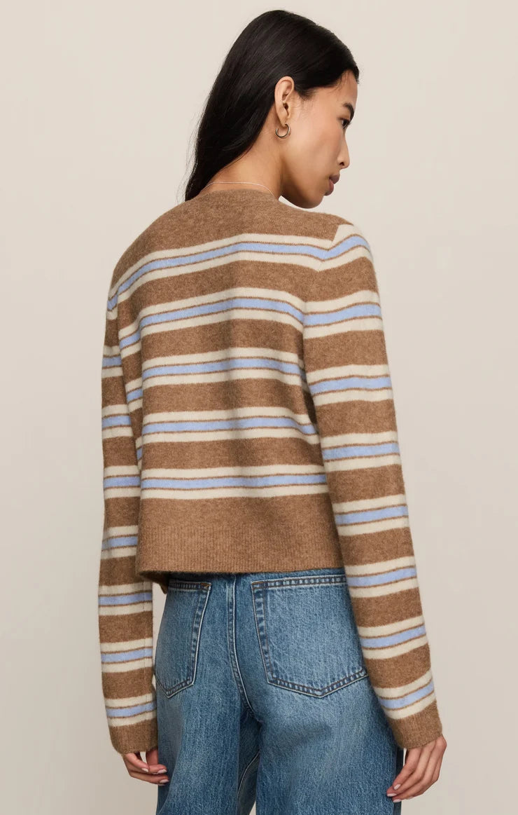 Medina Stripe Cardigan - Golden Caramel | Z Supply