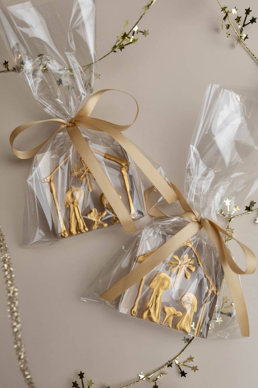 Gold Nativity Glass Block (3"x3") | Happies By AMS