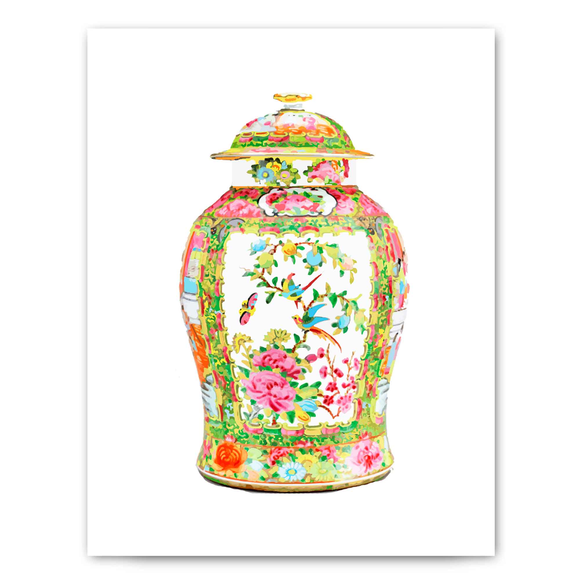 Famille Rose Ginger Jar Fine Art | Taylor Beach Design