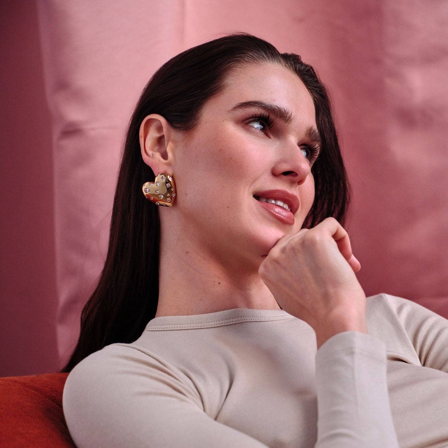 Eros Heart Studs | Mignonne Gavigan