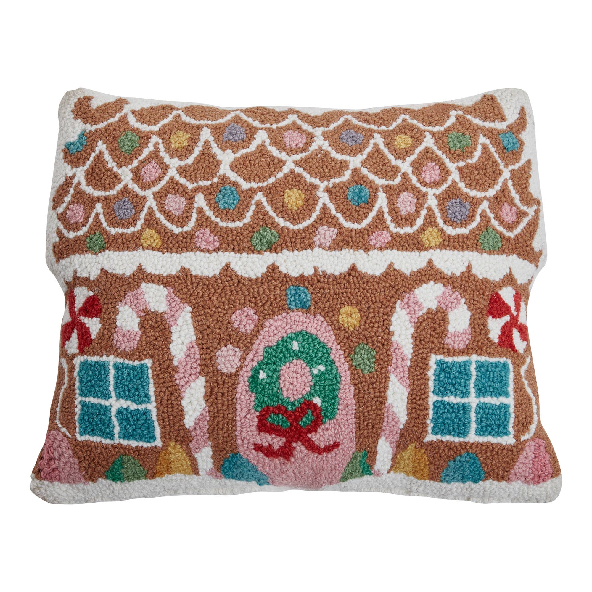 Shape Pastel Gingerbread House Hook Pillow