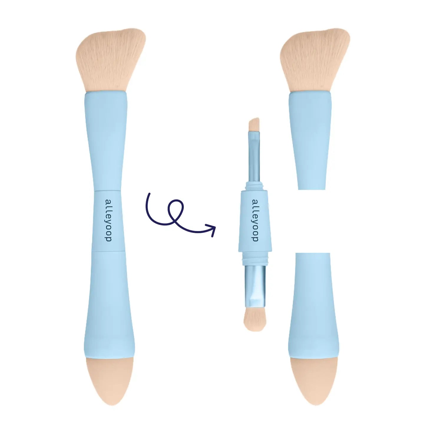 Multi-Tasker & Overachiever 4 in 1 Makeup Brushes