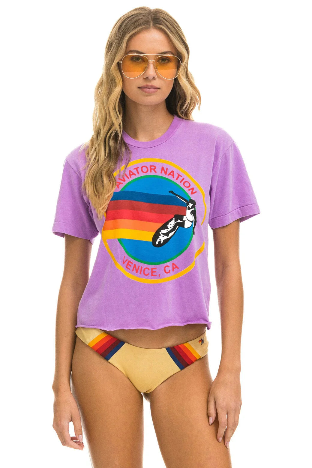 Signature Boyfriend Tee - Neon Purple | Aviator Nation