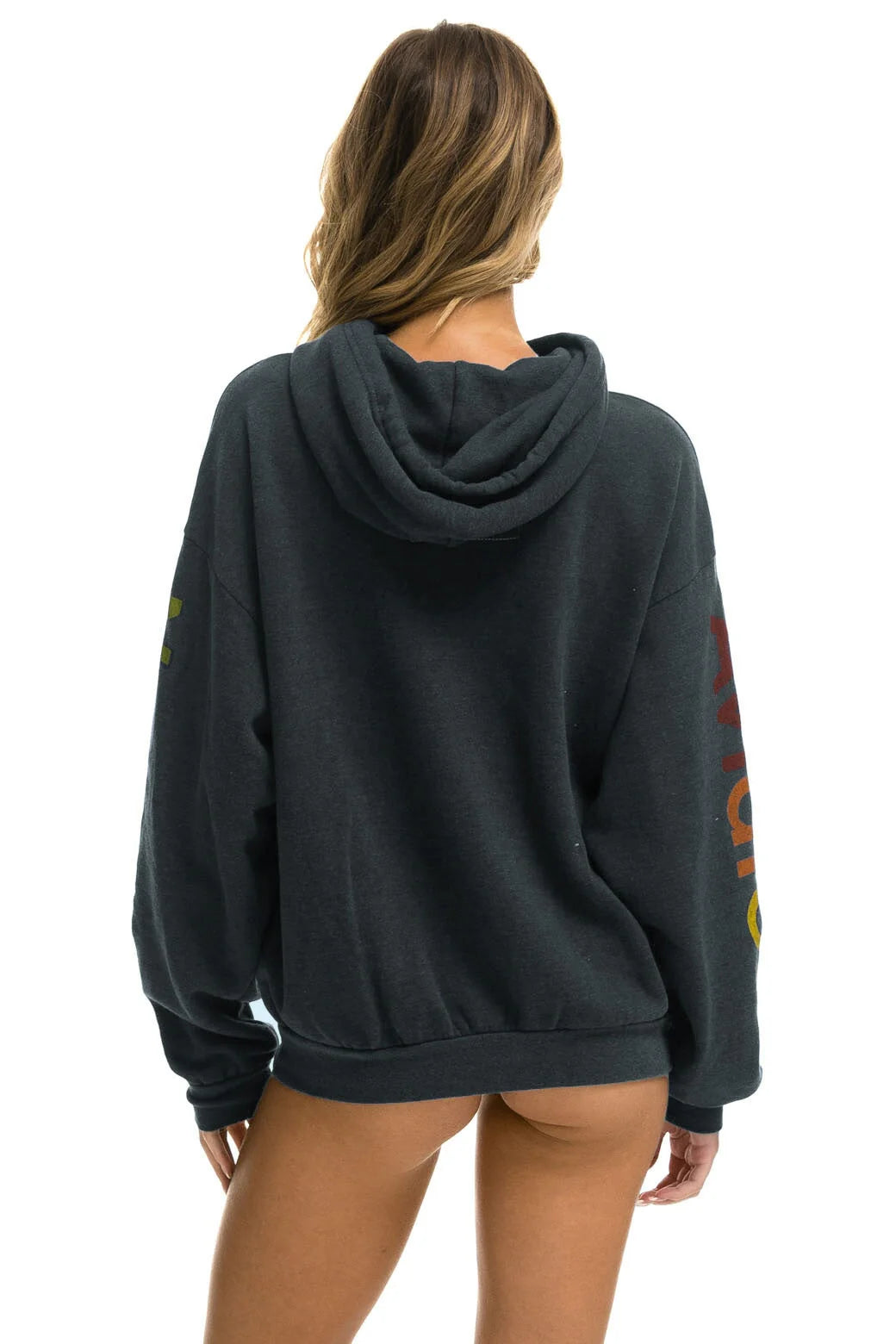 Logo Pullover Relaxed Hoodie - Charcoal | Aviator Nation