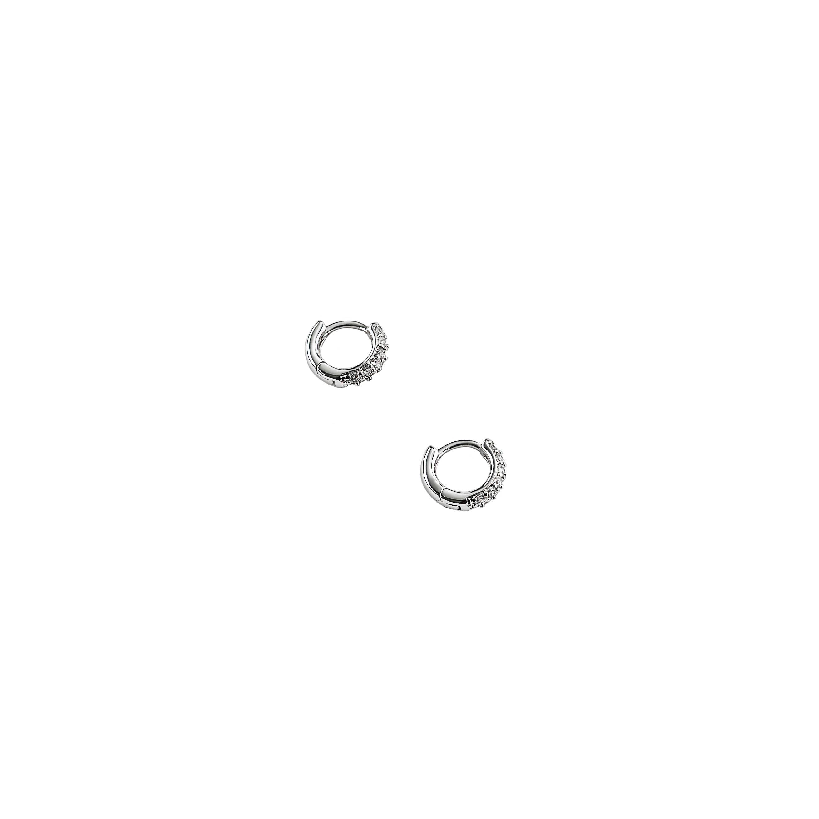 Crystal Huggies Silver | Brenda Grands