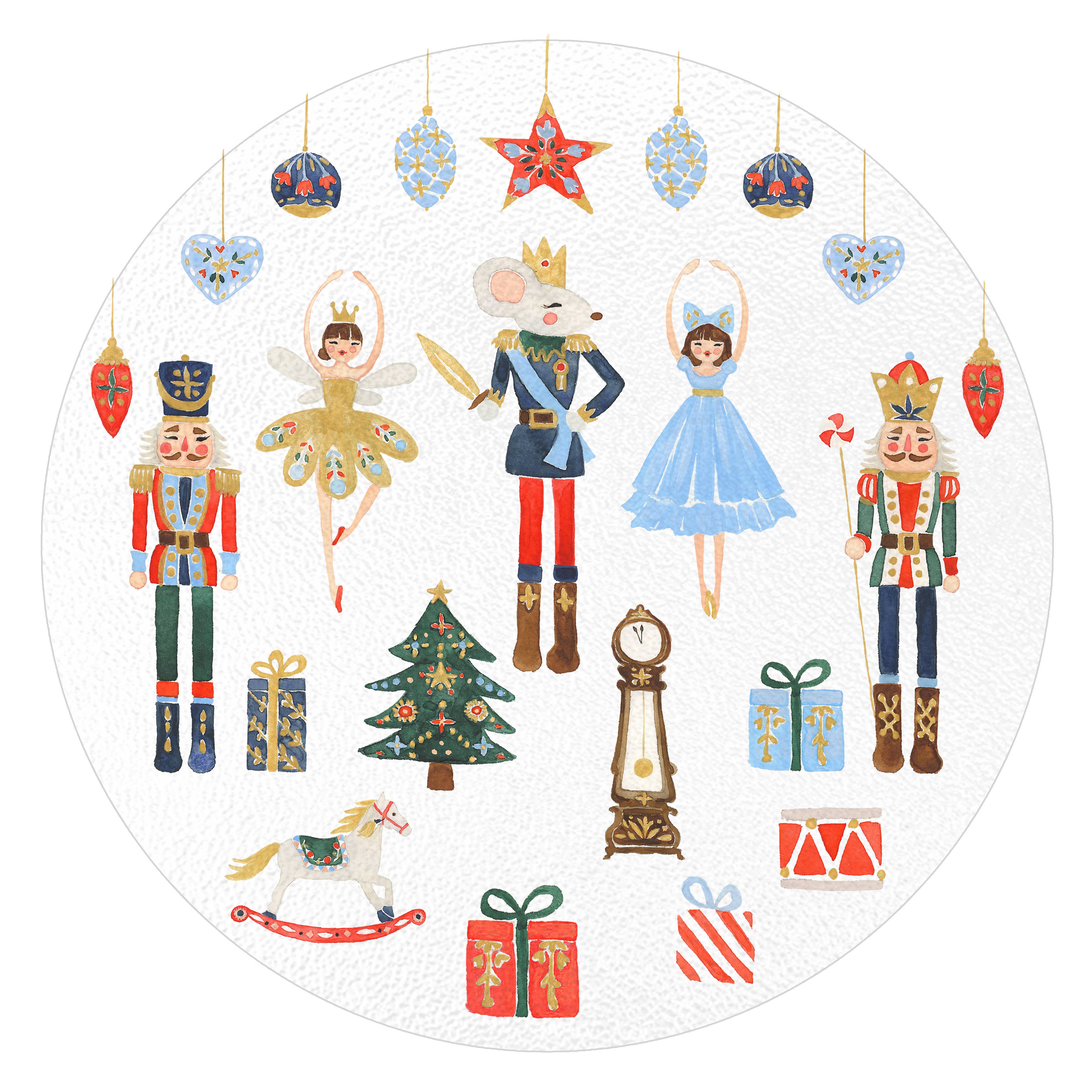 Nutcracker Suite Glass Cutting Board