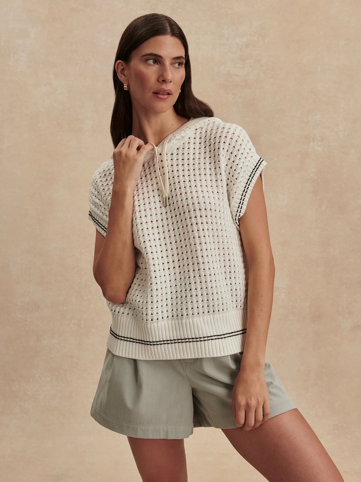Vittoria Knit Hoodie - Snow White | VARLEY