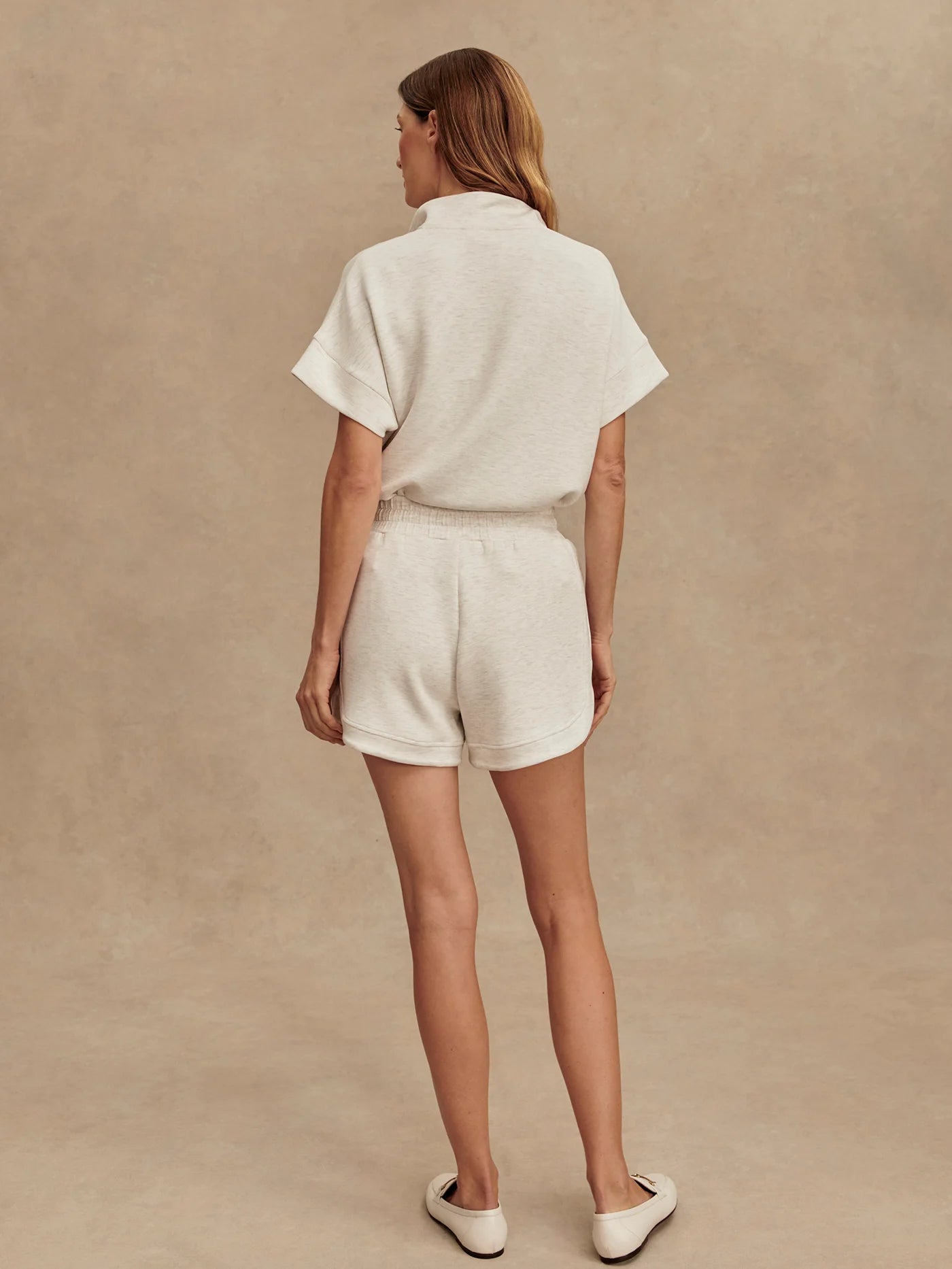 Ollie High Rise Short (3.5") - Ivory Marl | Varley