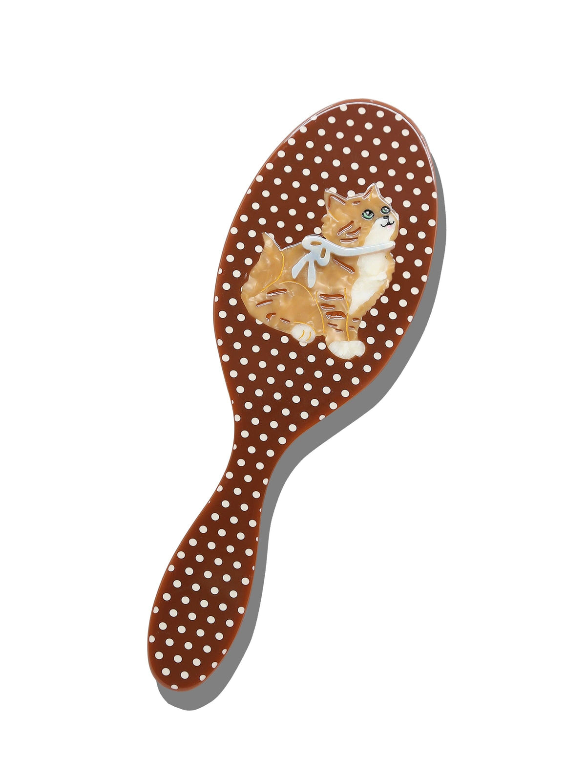 Hand-painted Vintage Kitten Brush | Solar Eclipse