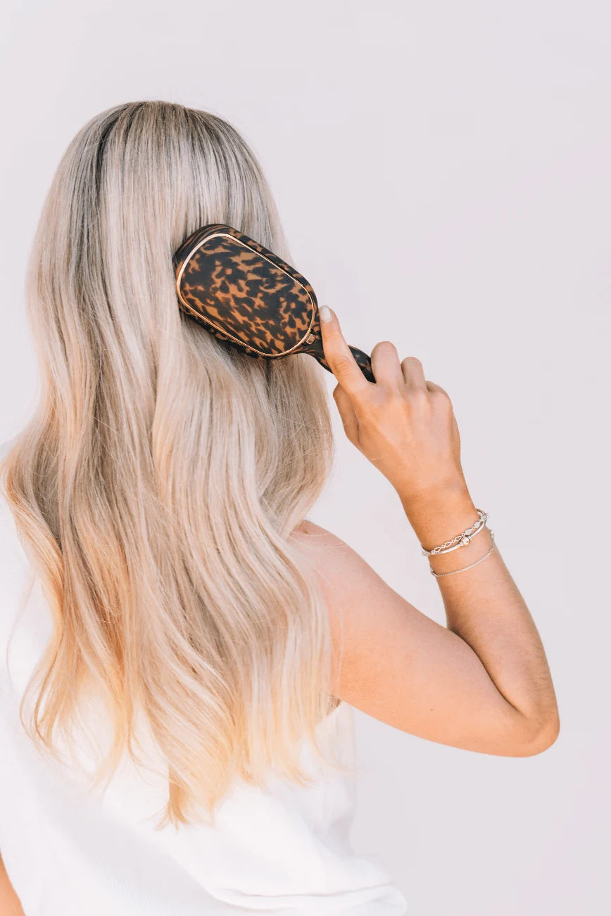 Boar Bristle Hair Brush - Tortoise | Teleties