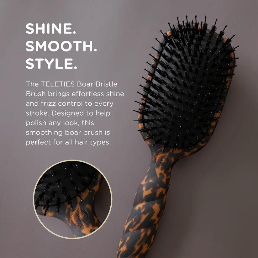Boar Bristle Hair Brush | Teleties