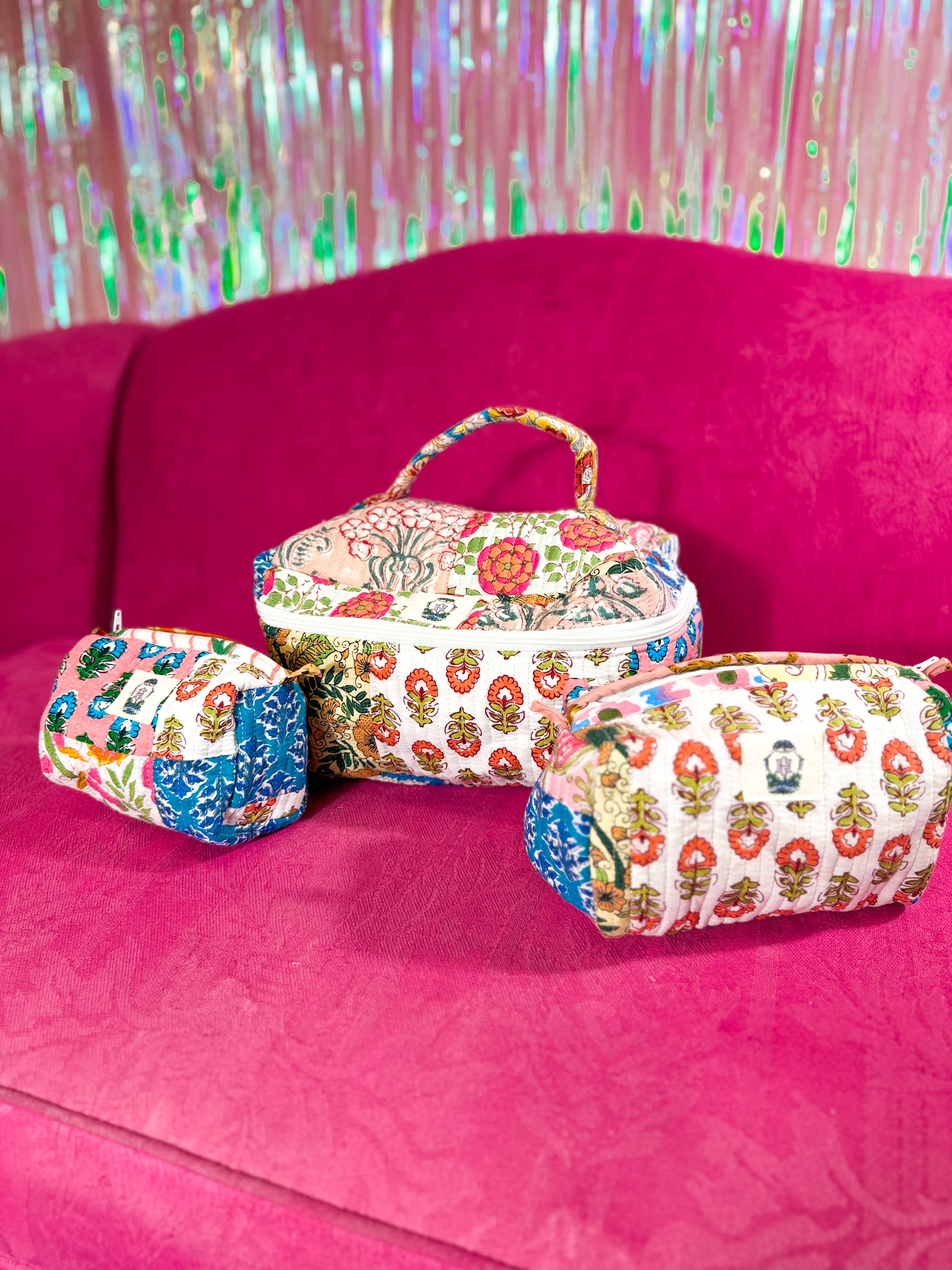 Wildflower Patch | Quilted Cosmetic Bags