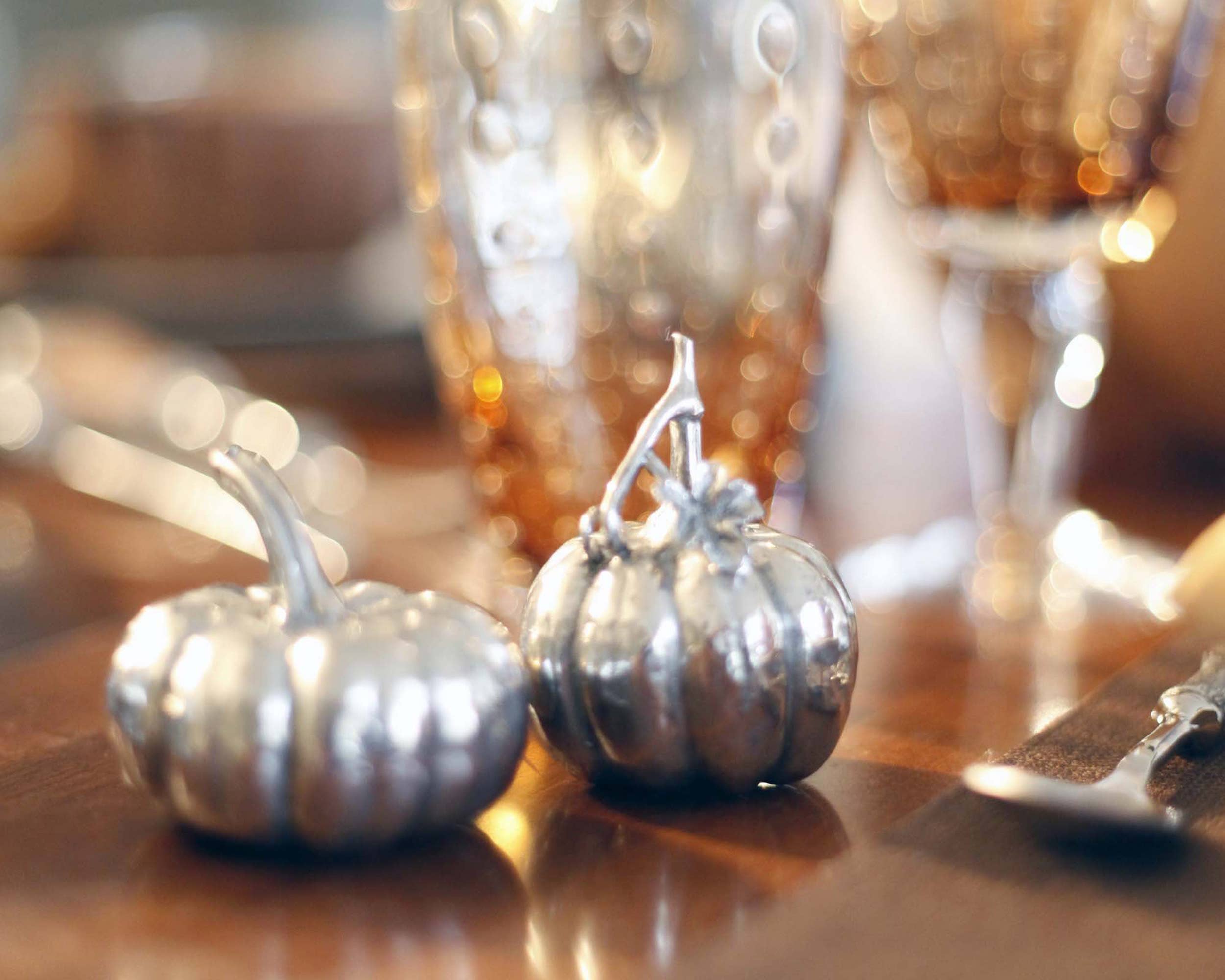 Pewter Pumpkin Salt & Pepper Set