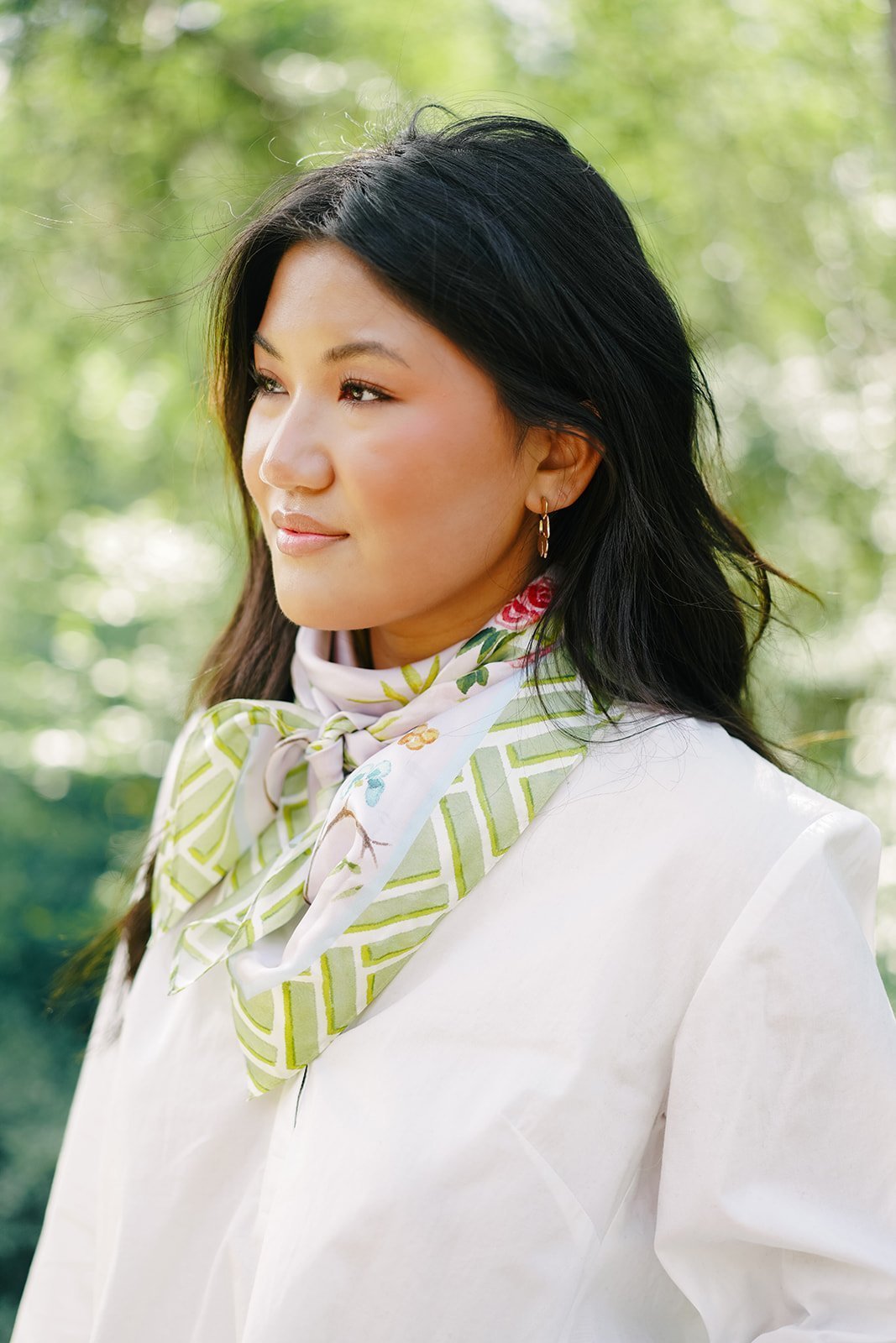 Lavender Chinoiserie Scarf | Catherine Cartie