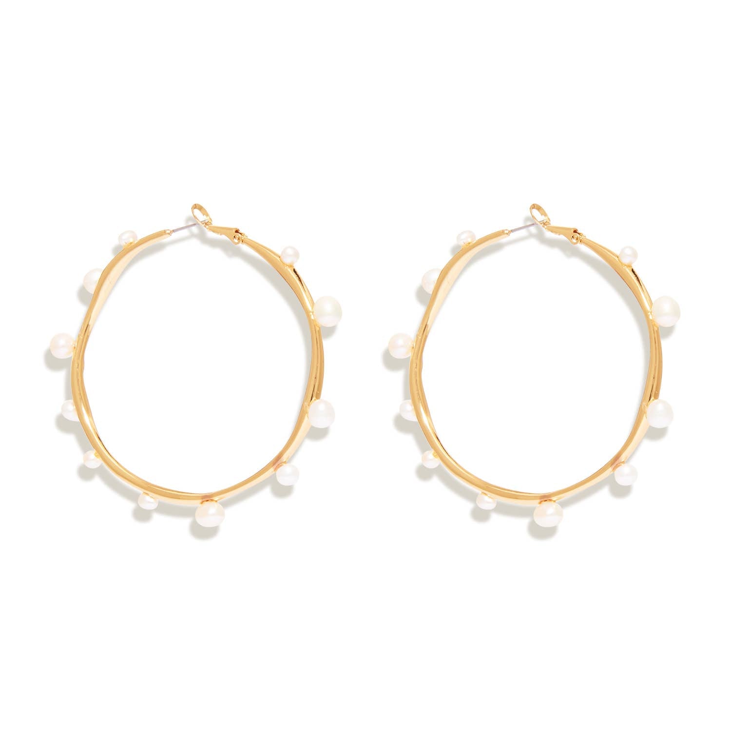 Isla Pearl Hoop White Gold | Mignonne Gavigan