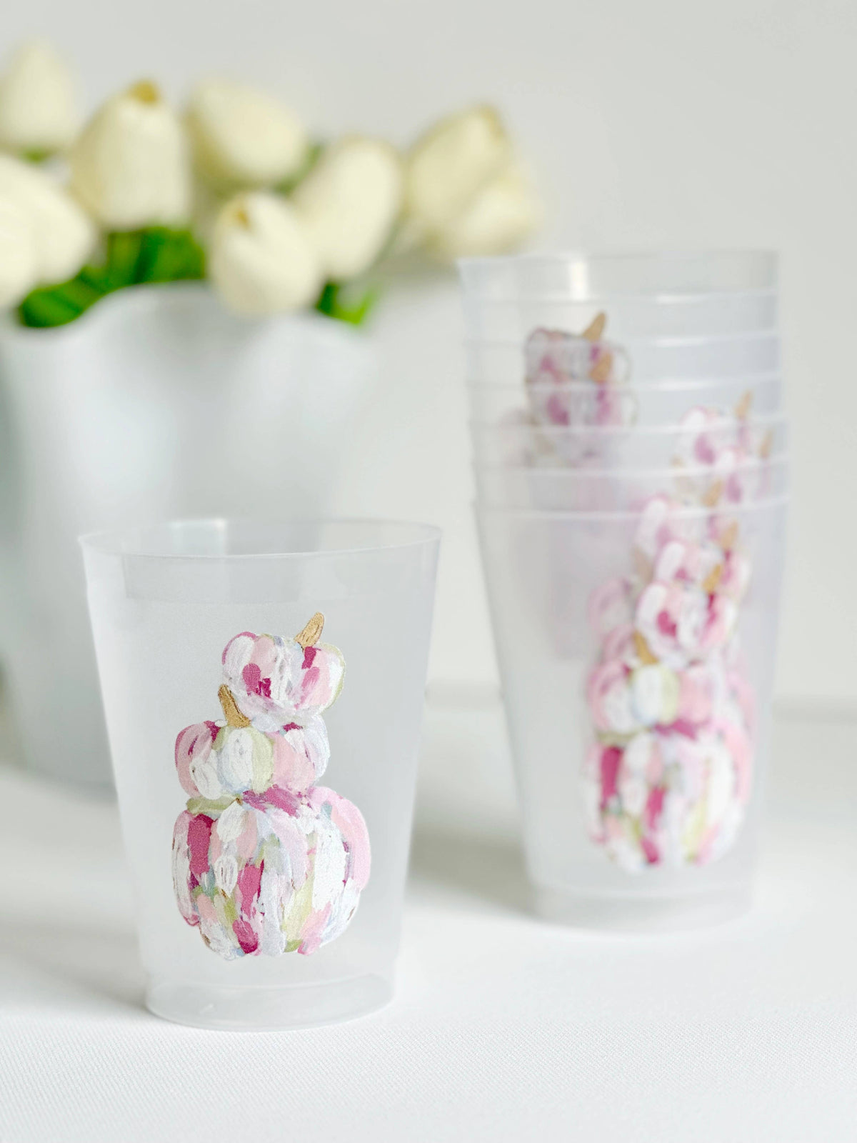 Tipsy Pumpkin Frosted Cups | Anna Walding Art