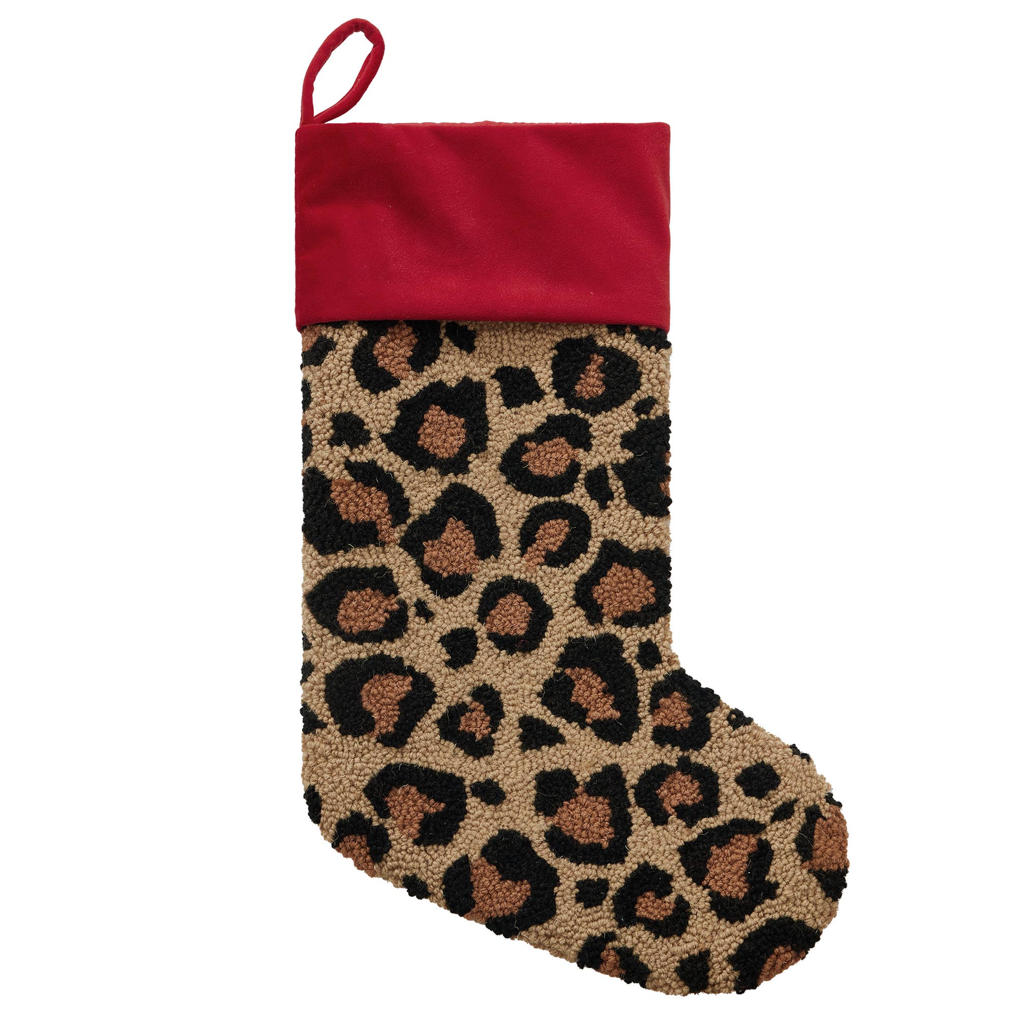 Leopard Christmas Hook Stocking