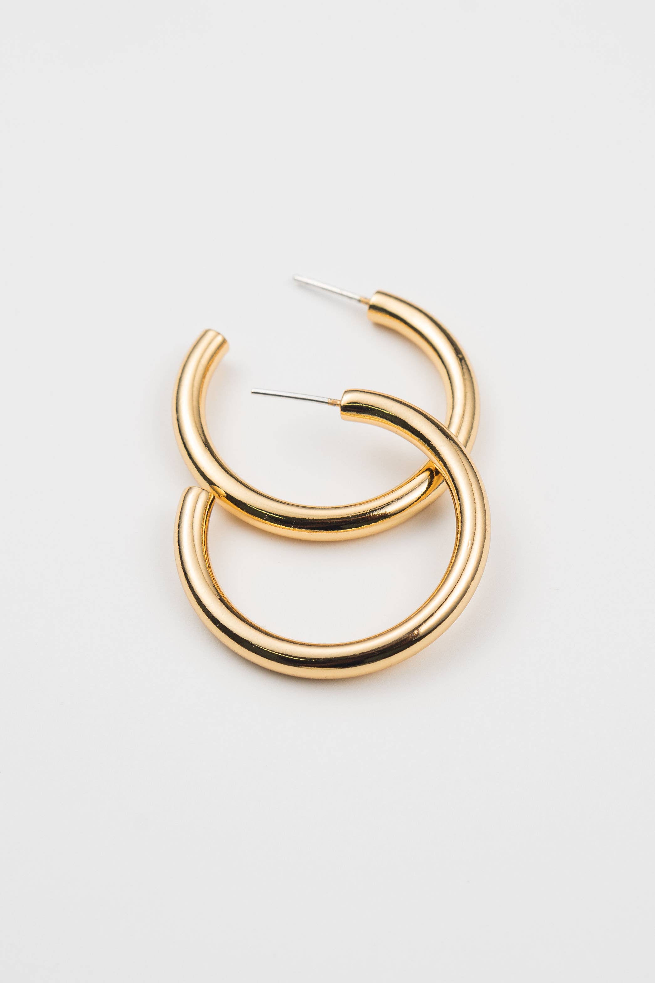 Chunky Tube Hoops Medium | Brenda Grands