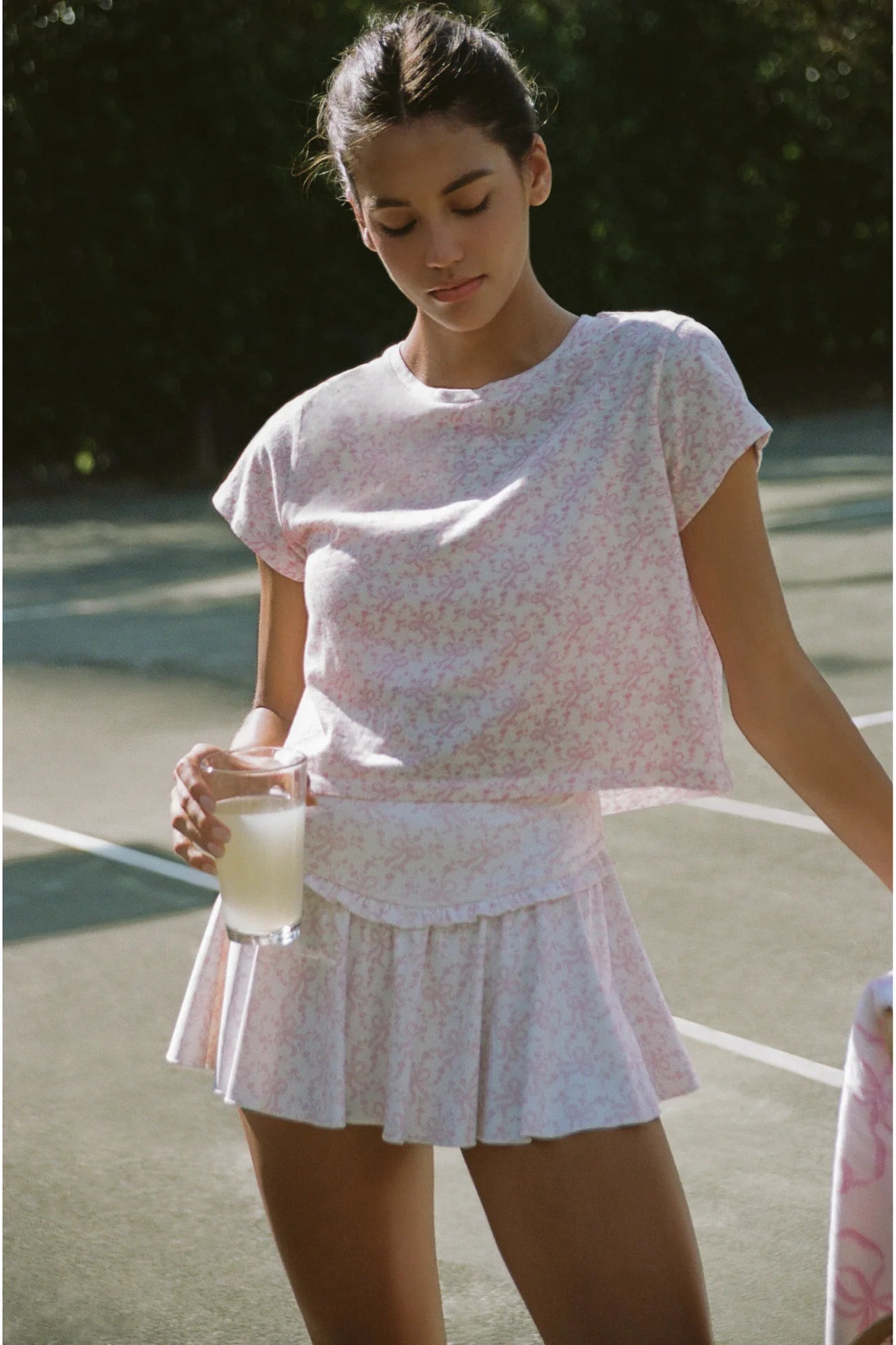 Rubin Cropped Tee - Chantilly | LoveShackFancy