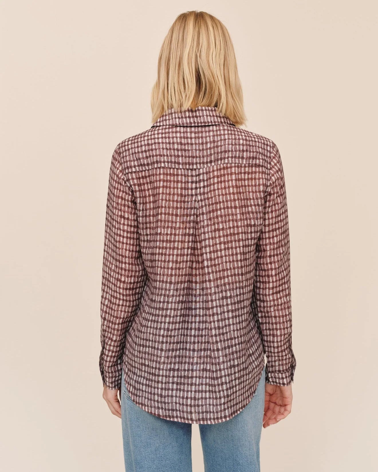 Classic Button Down - Plum Gingham Print | Bella Dahl