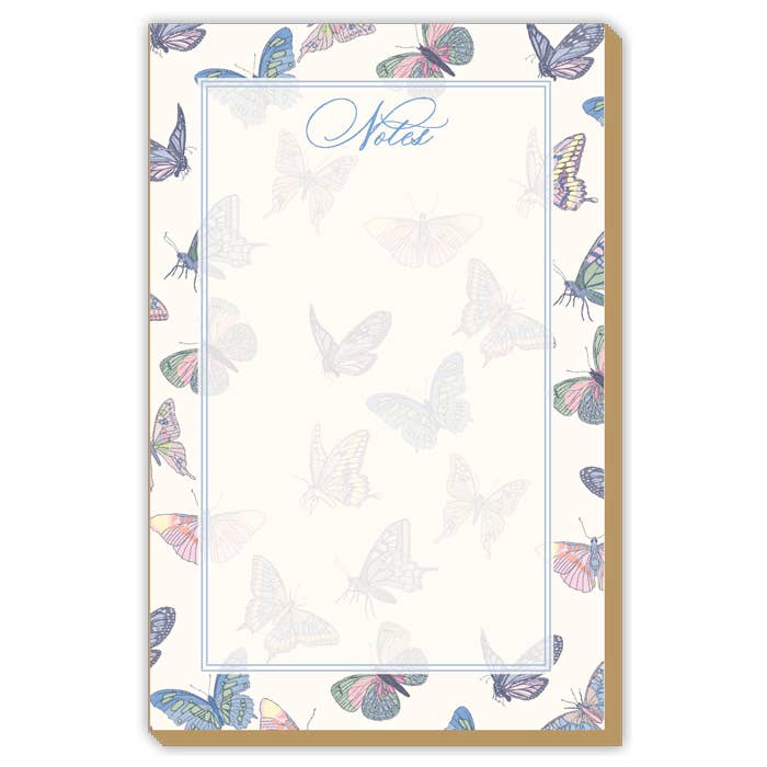 French Blue Butterflies - Luxe Large Notepad - Rosannebeck X Caitlin Wilson