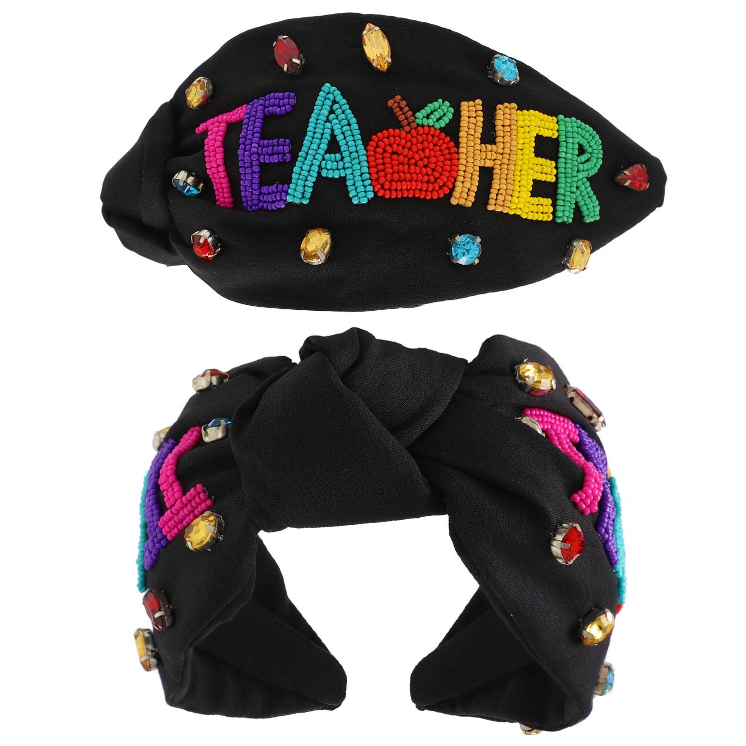 Teacher Appreciation Jeweled Knotted Headband