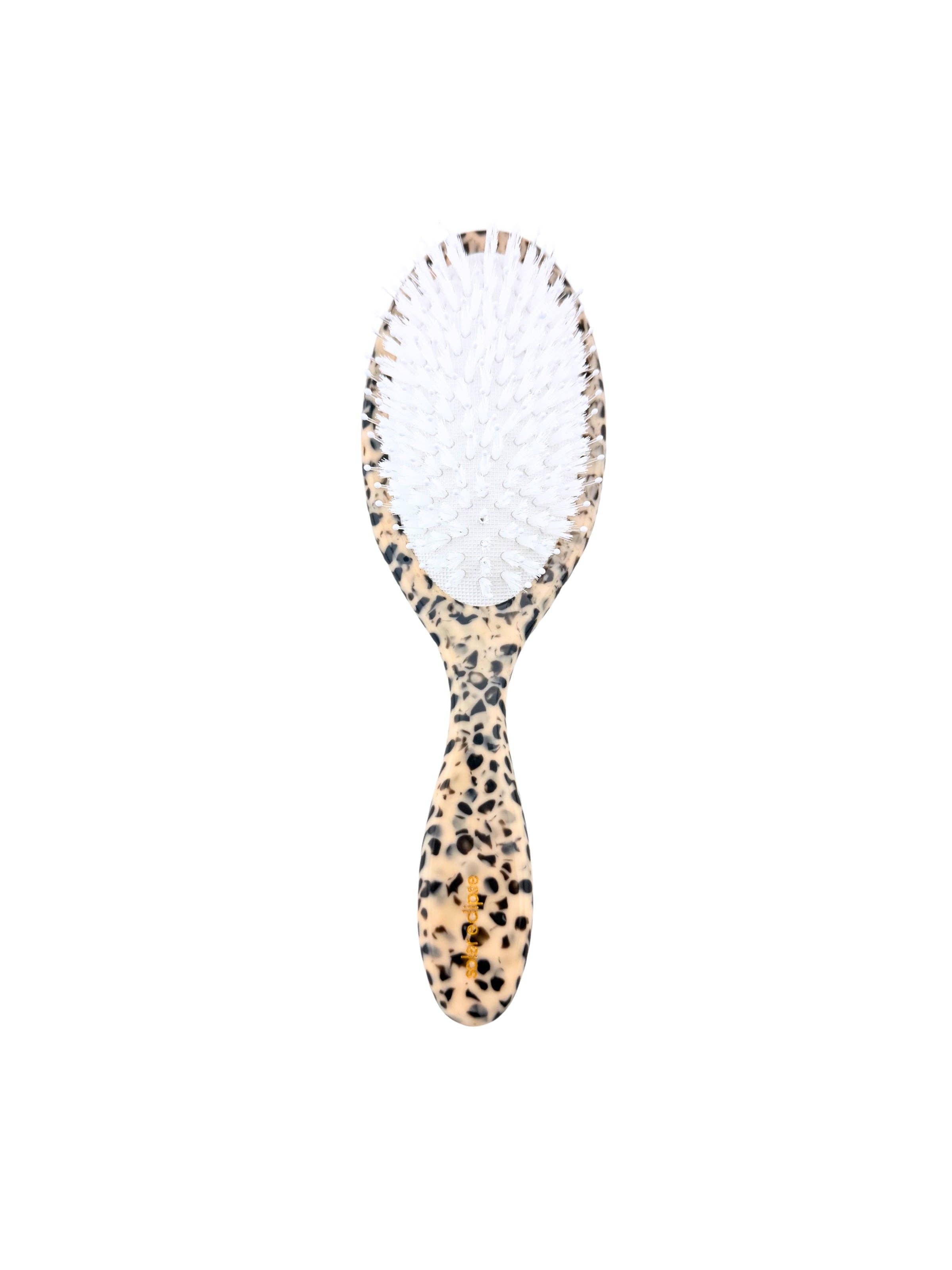 Hand-Painted Vintage Tulips Amazing Hair Day Brush | Solar Eclipse