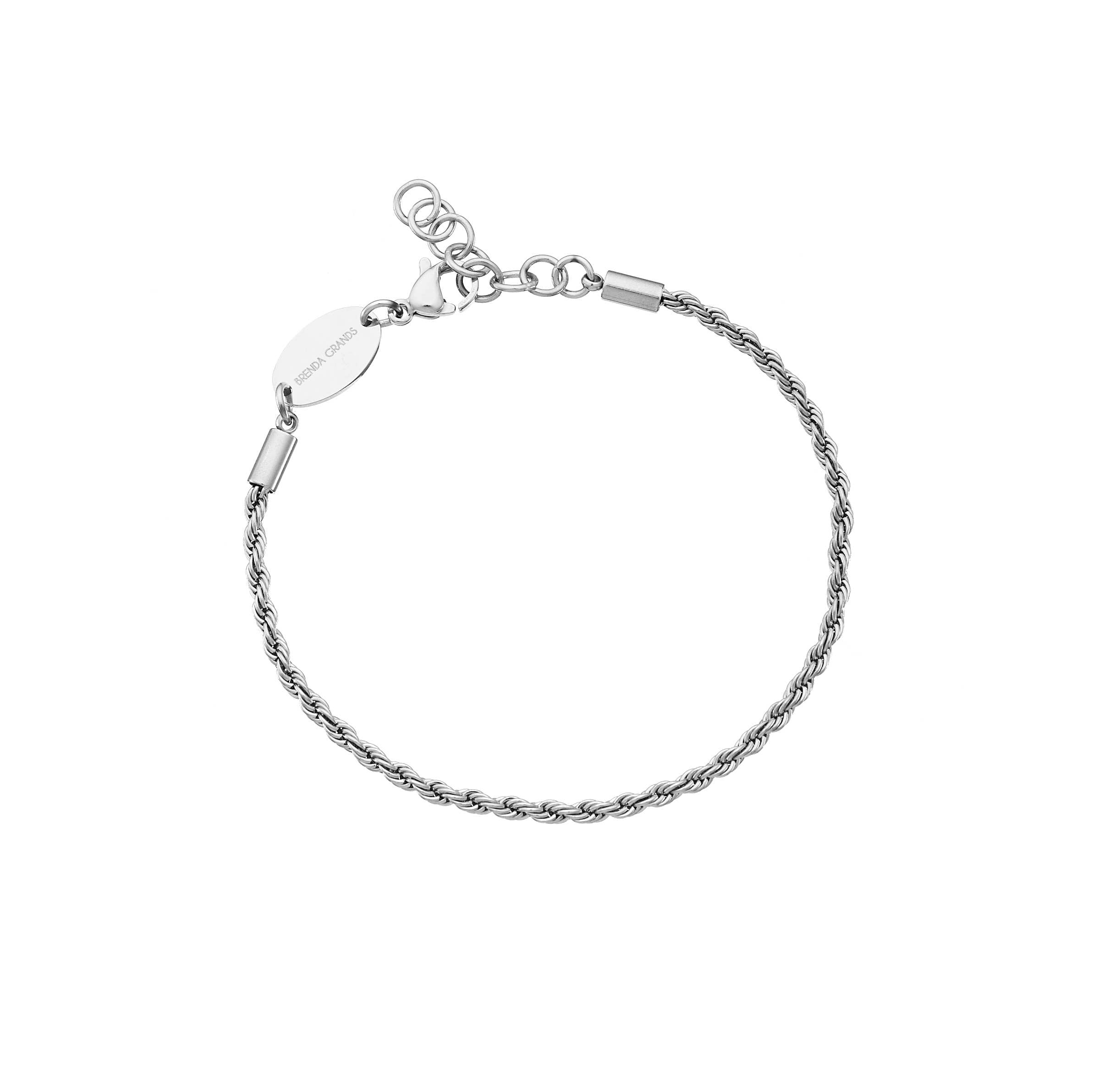 Rope Dainty Bracelet Silver | Brenda Grands
