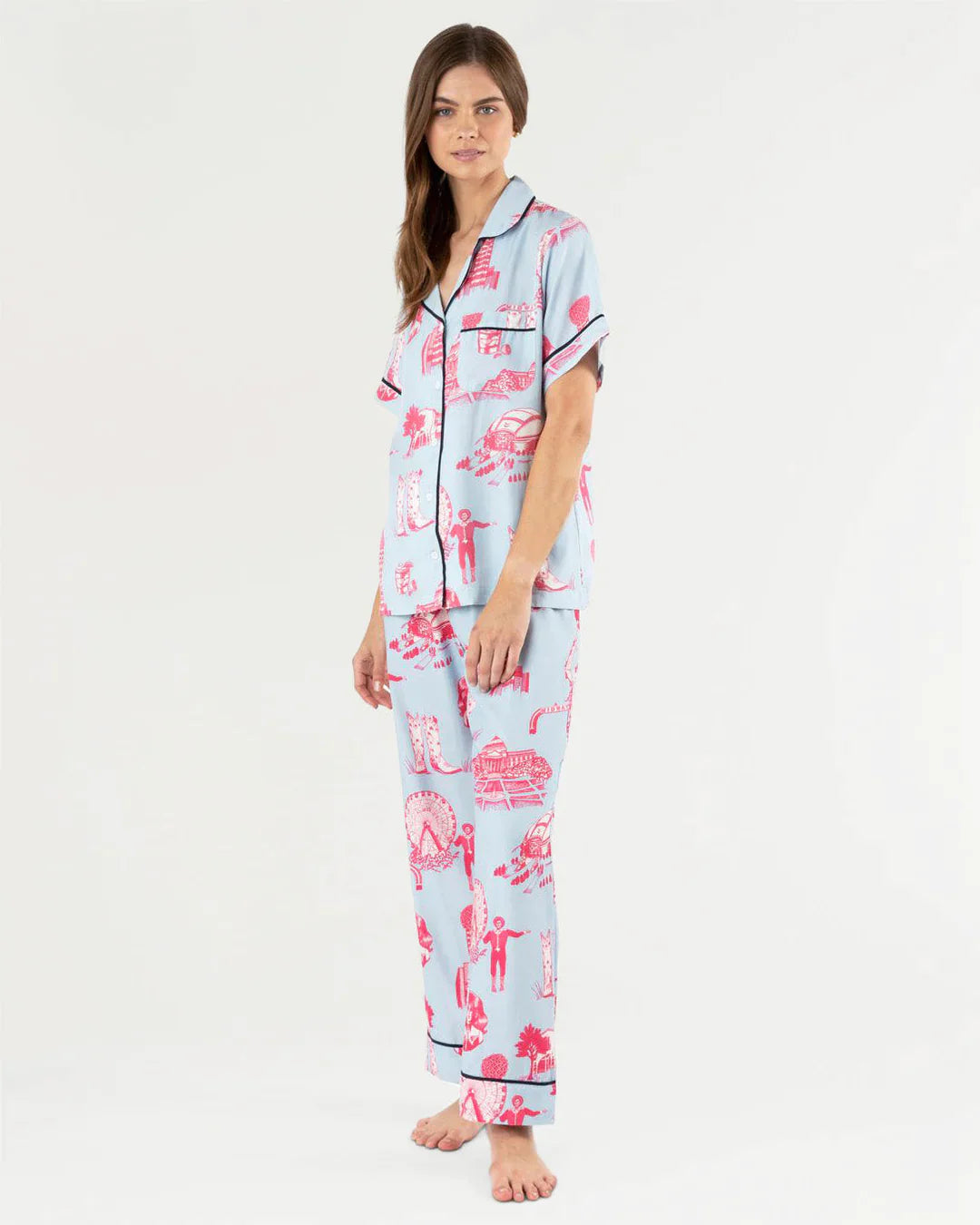 Dallas Toile Pajama Pants Set | Katie Kime